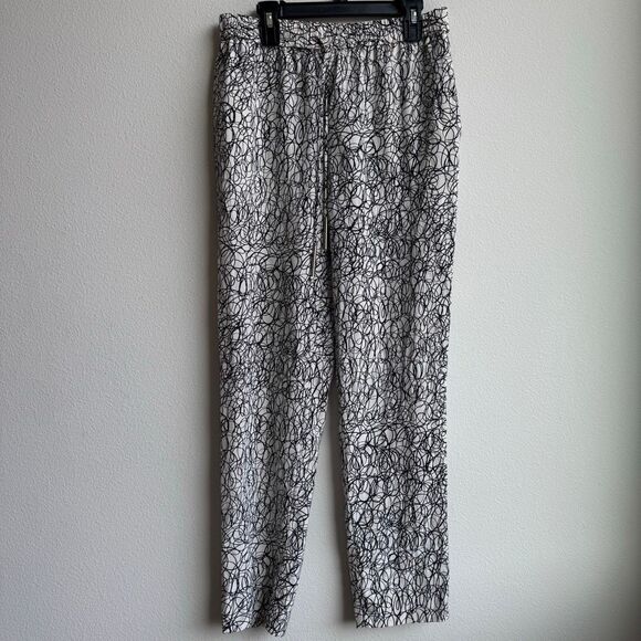 Diane Von Furstenberg 100% Silk Abstract Office Career Wear Pants Size 2 XS - Picture 2 of 8